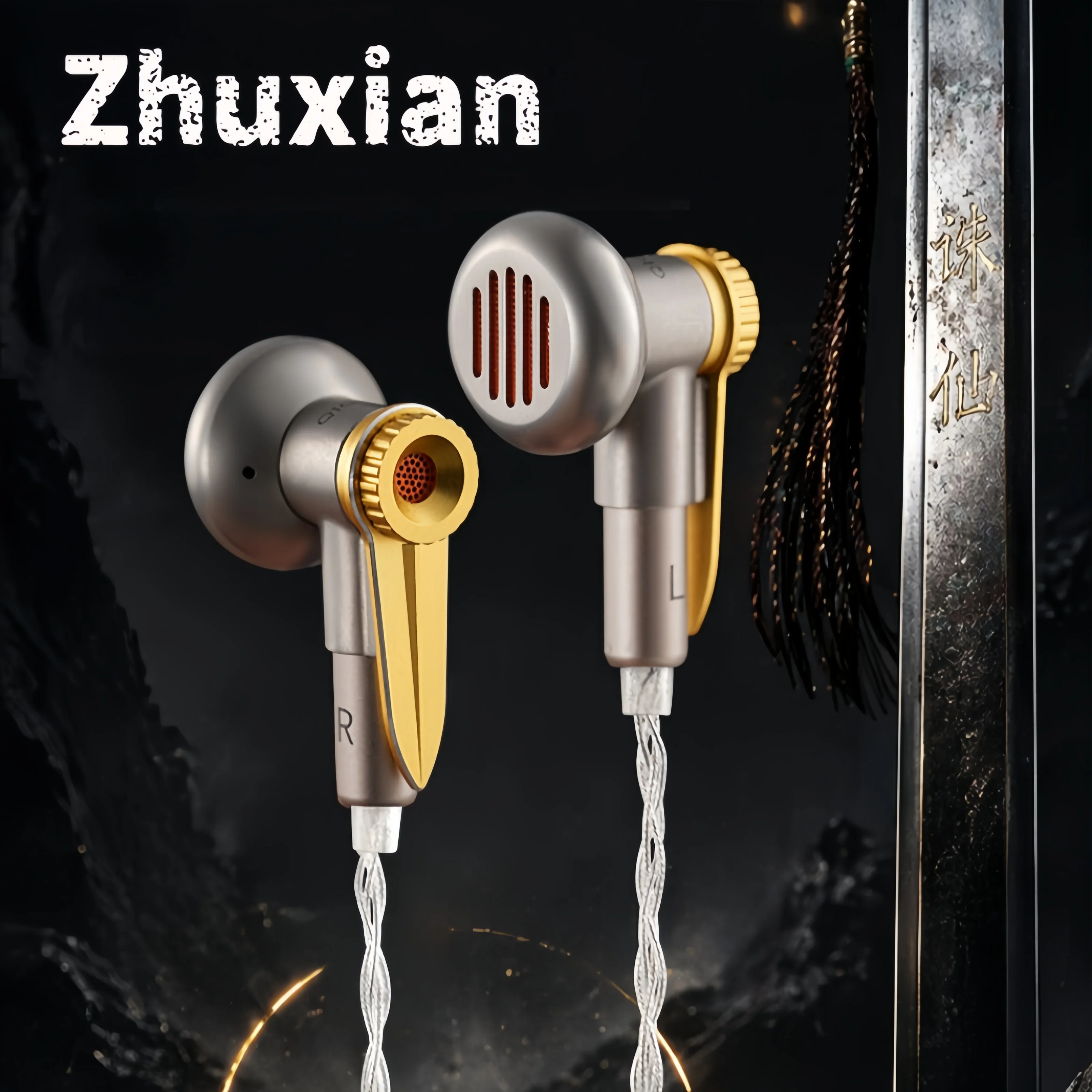 QIGOM Zhuxian S7000 15.4mm Dual Magnet Triple Chamber Flat Head Flagship Hifi Monitor Studio Audiophiles Musician Earphones