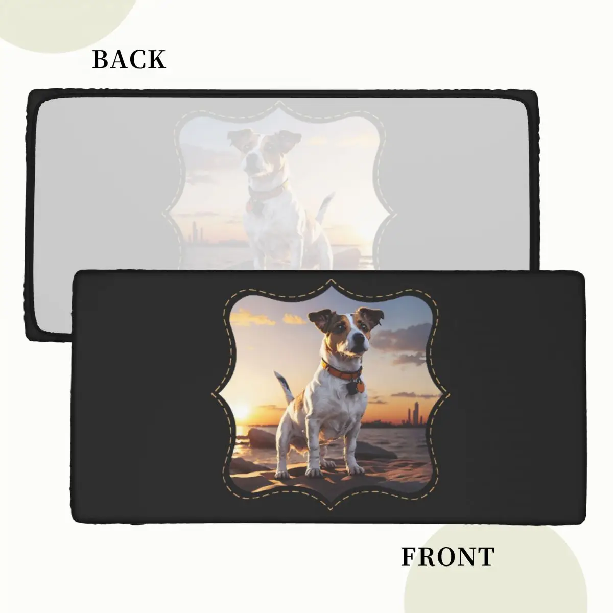 Jack Russell Dog At Sunset Customized Rectangular Tablecloth Oilproof Table Cover for Dining Events Table Cloth