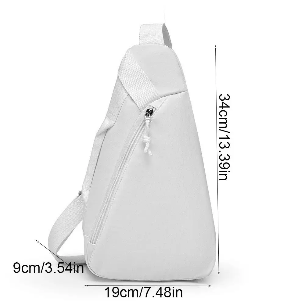 حقيبة صدر للنساء على شكل قطرة بلون سادة على الطراز الكوري حقيبة كتف رياضية متعددة الوظائف بسحّاب من النايلون حقيبة كروس للرجال/النساء #6