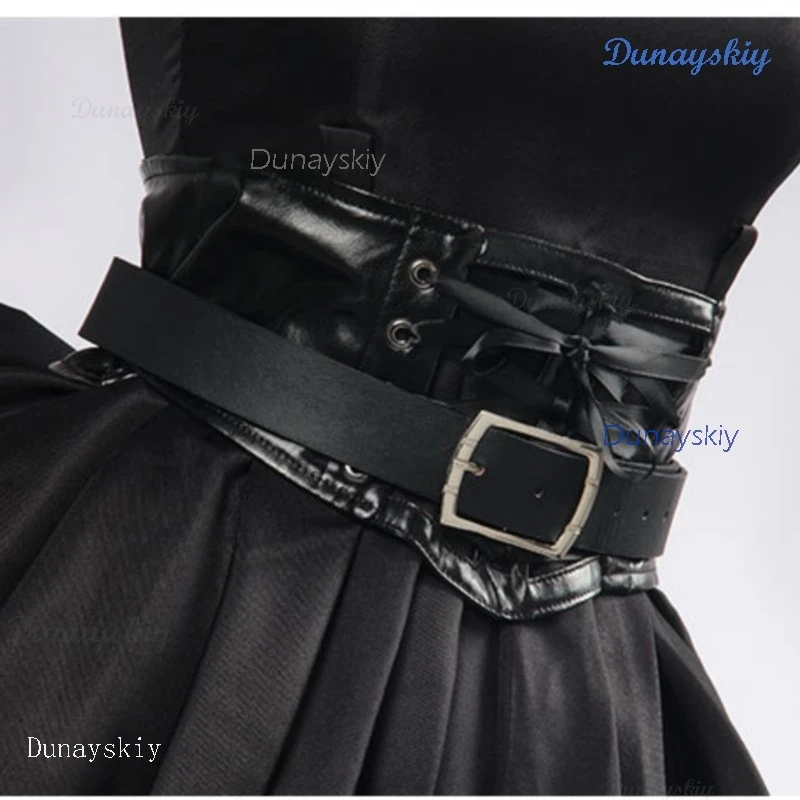 Disfraz Halloween mujer Grok Ani AI Girl أزياء تنكرية للعبة أزياء قوطية فستان أسود بدلة صديقة جزء الهالوين #5