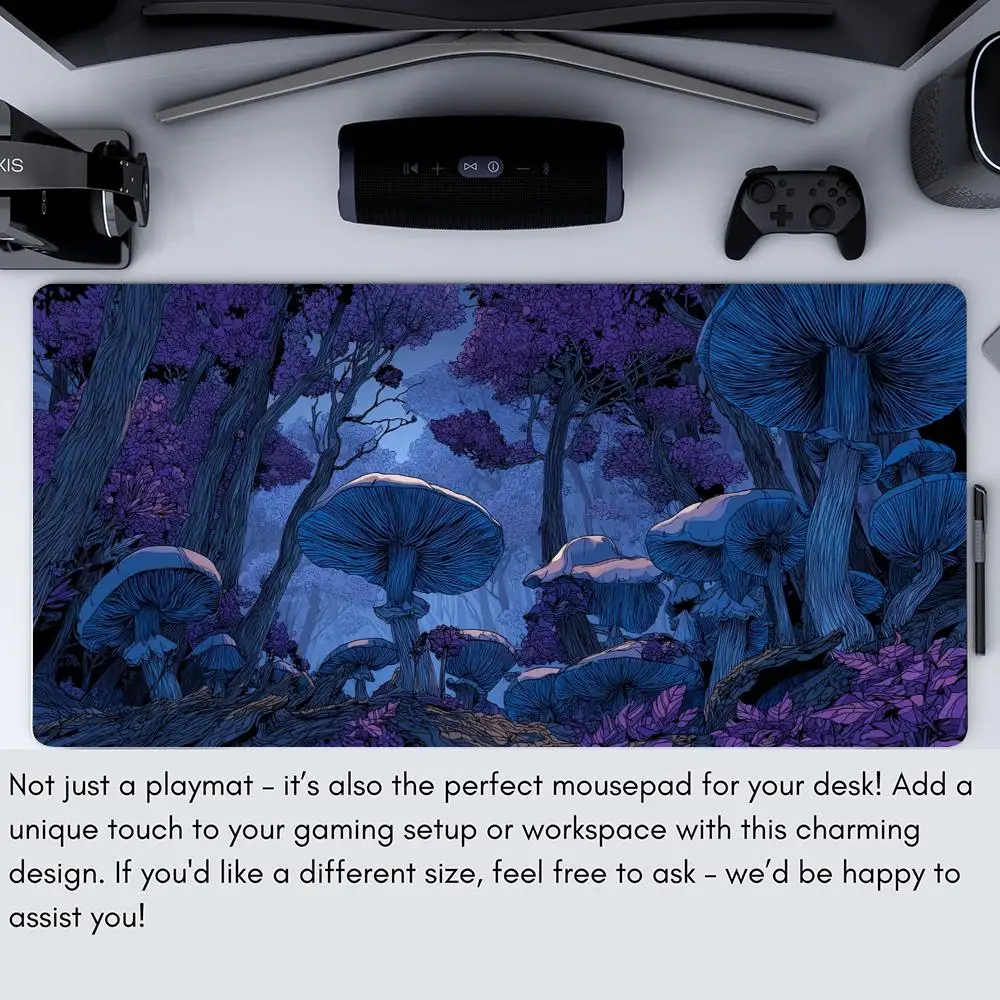 Fantasy giant mushroom forest MTG Playmat Magic Card Battle Mat Non-Slip Durable 35X60CM Commander playmat tapete magic mtg