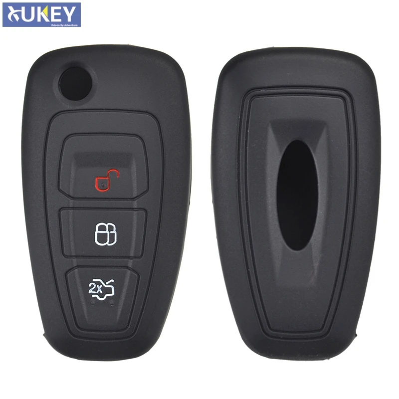 3 Button Silicone Car Remote Key Fob Shell Cover Case For Ford Ranger C-Max S-Max Focus Galaxy Mondeo Transit Tourneo Custom