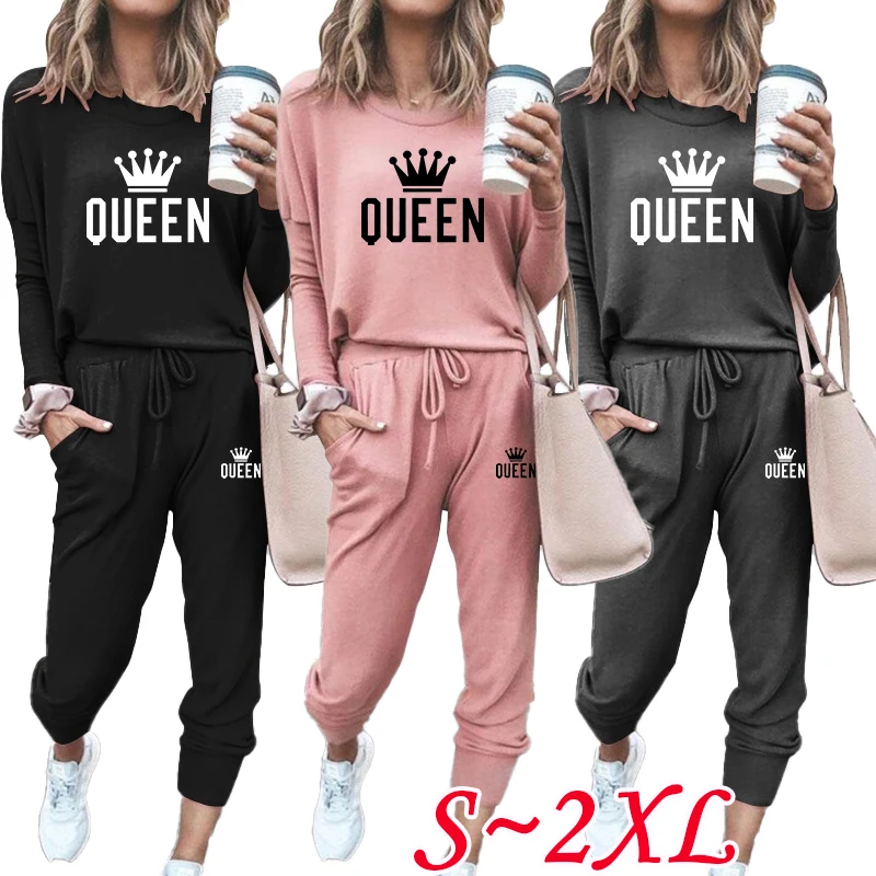 

The latest women's fashionable running long sleeved pants set casual wear women's jogging two-piece sports set