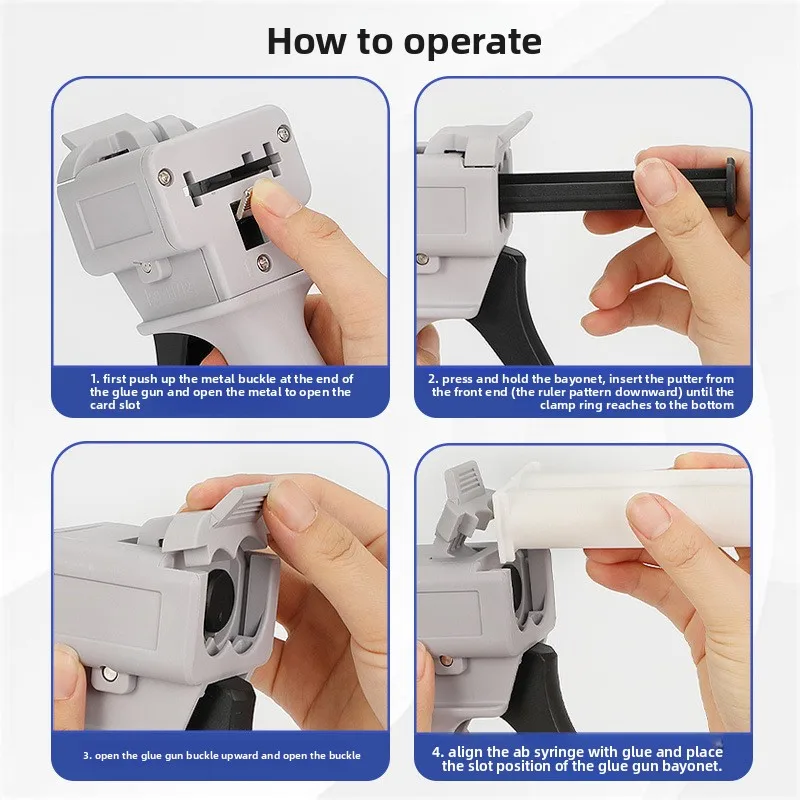 

Dispenser Gun Dental, 50ml Dispensing Gun Kit Impression Mixing Dispensing Dispenser Alginate AB Gun 1:1/1:2 fits Most Sizes