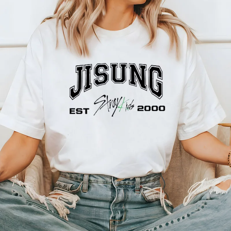 

Stray Kids Members T-Shirts Korean Streetwear Tshirt Kpop Concert Graphic Tee SKZ Bang Chan Changbin Lee Know Group Music Tshirt