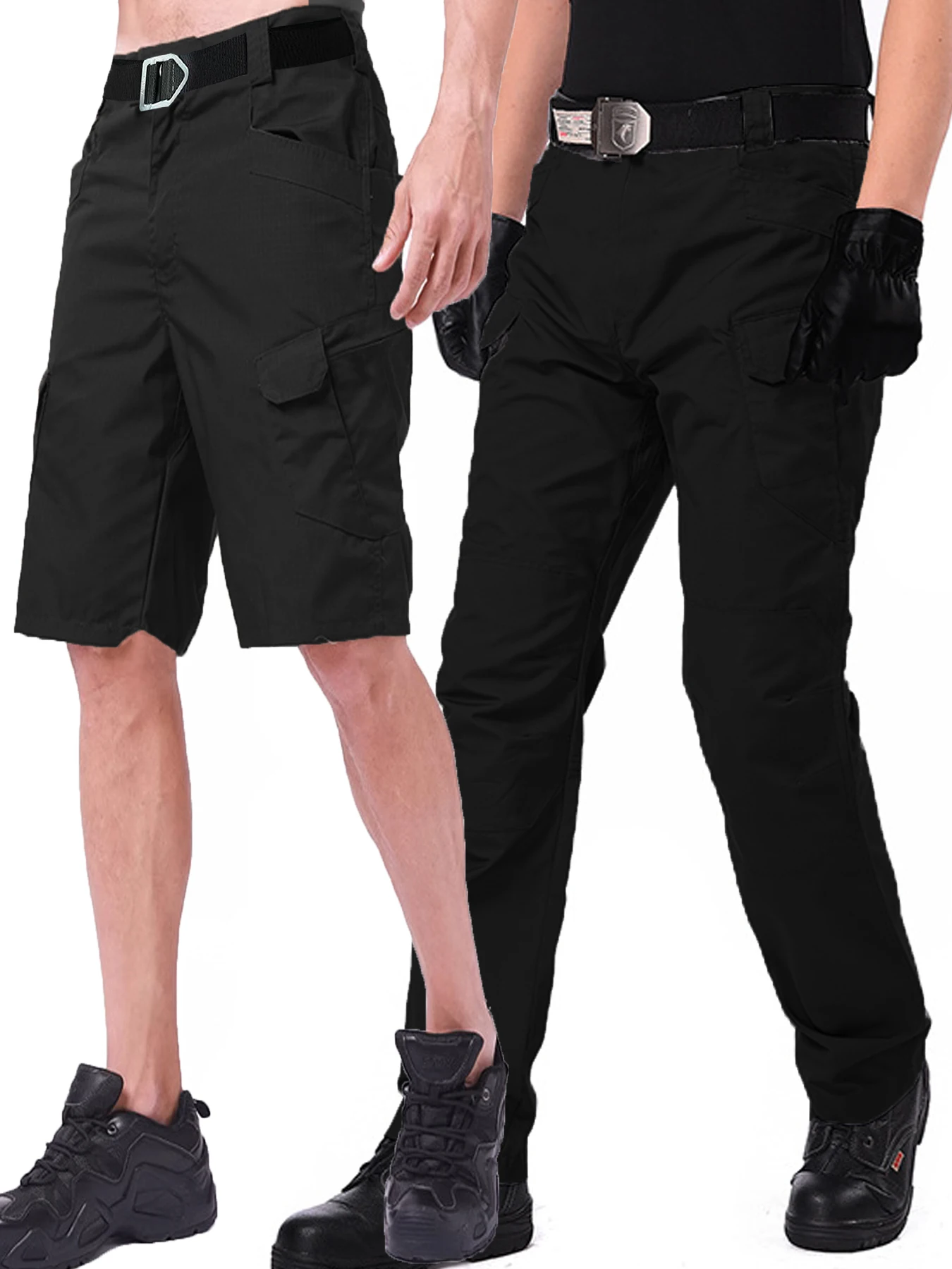 

Men's Tactical Pants City Casual Cargo Trousers Waterproof Multi-pocket Wear-Resistant Outdoor Training Work Male Trousers