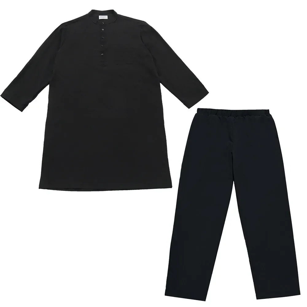 Арабский Саудовский Мужской Джубба Тобе Тобб Кафтан Дубай Ислам Мусульманский Халат Топы Брюки Комплект Абая Платье Джеллаба Платье Даффа Дашида