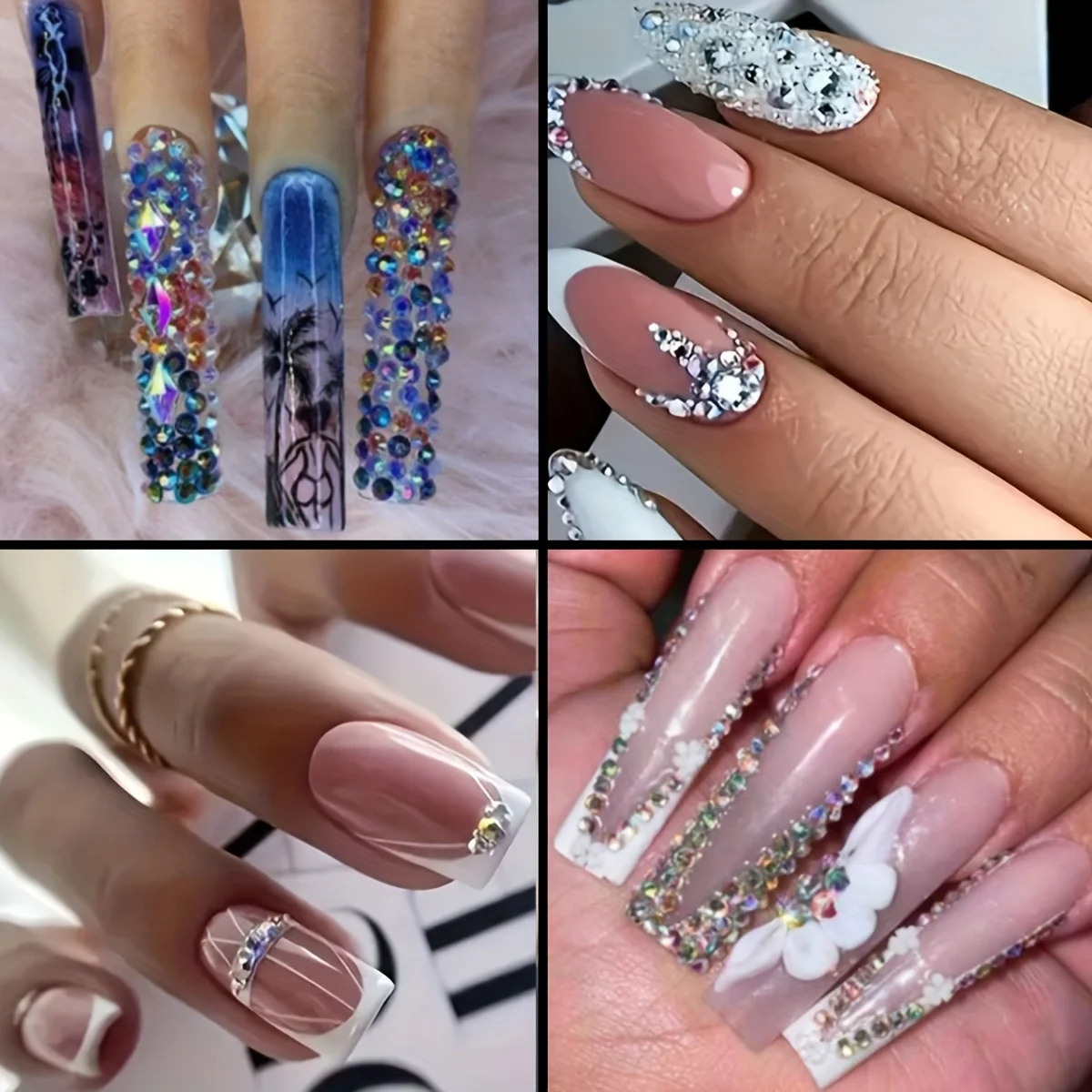 15000個のフラットバックネイルストーン、工芸品やネイルアートに最適、24色、3mm非熱融着プラスチック合成宝石