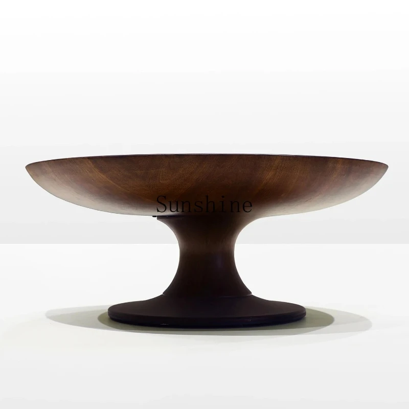Italian minimalist round solid wood coffee table living room home coffee table