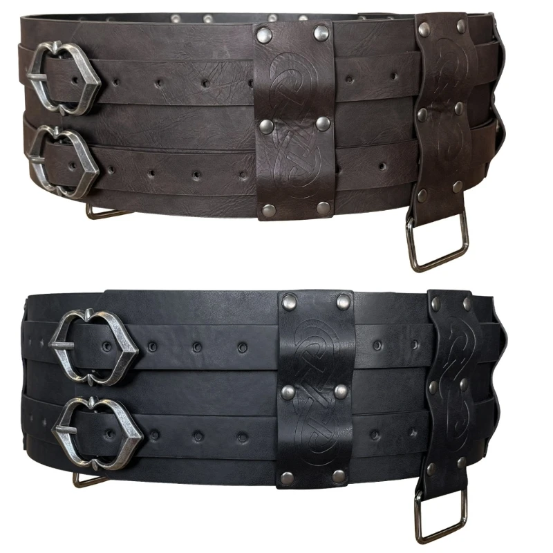 Rock Fan Waist Belt with Pin Buckle PU Waist Belt for Jeans Coat Skirt Decors Dropship