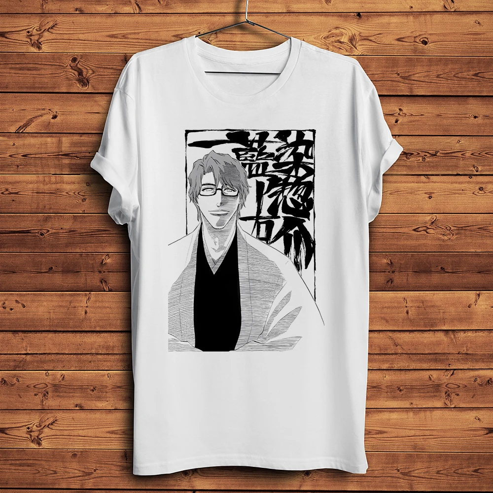 bleach Gotei 13 Kyoraku Shunsui Ichimaru Gin Funny anime T-Shirt Men Short sleeve Tee Unisex Manga Streetwear TShirt