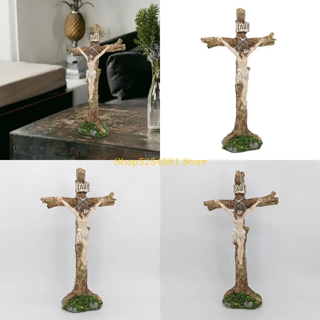 

AXYC Crosses Statue Resins Crucifix Wall Crosses Home Decorations Church Decorations Wall Decorations for Party