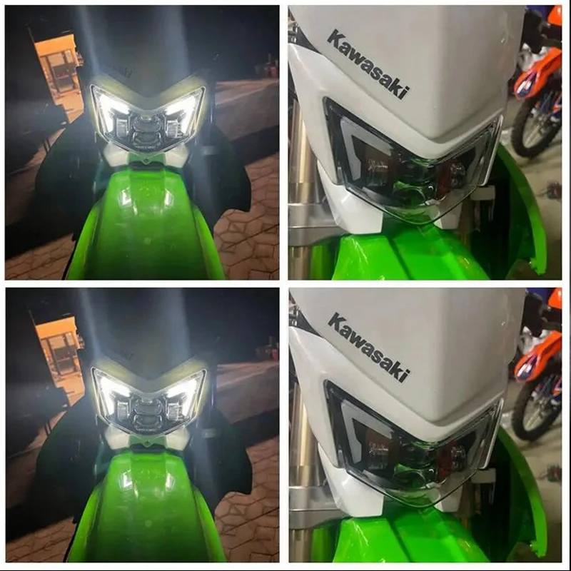 KLX 125 KLX 150 LED 헤드라이트 어셈블리 페어링, 가와사키 D-트래커 KLX125 KLX150 오토바이 액세서리, 헤드 라이트 램프, 신제품