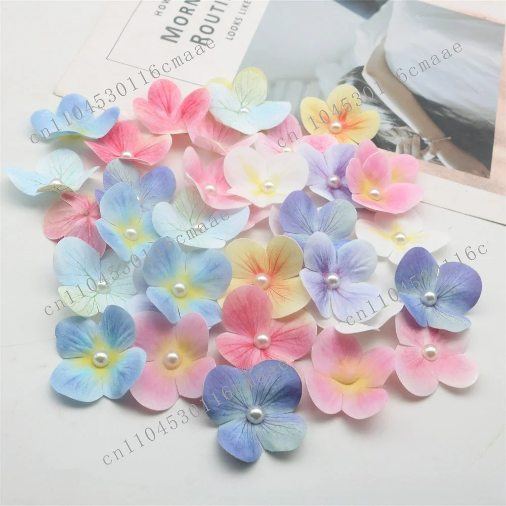 Phalaenopsis 3D flower pearl petal DIY headgear material hairpin wedding flower wall home decoration
