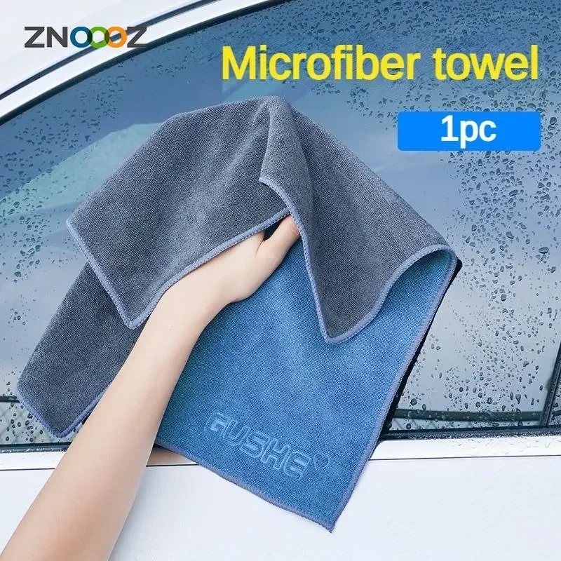 Serviette de lavage de voiture en microfibre, 1 pièce, chiffon de séchage, nettoyage de voiture, ourlet