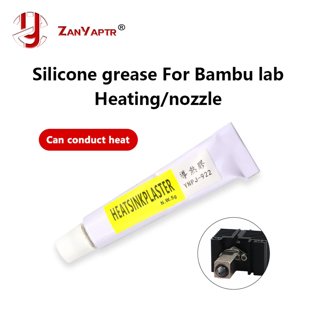 Silicone Grease for Bambu Lab Heating/Nozzle MK8 E3D Adhesive Leak Proof, Heatsink Cooling Thermal conductive adhesive CR10