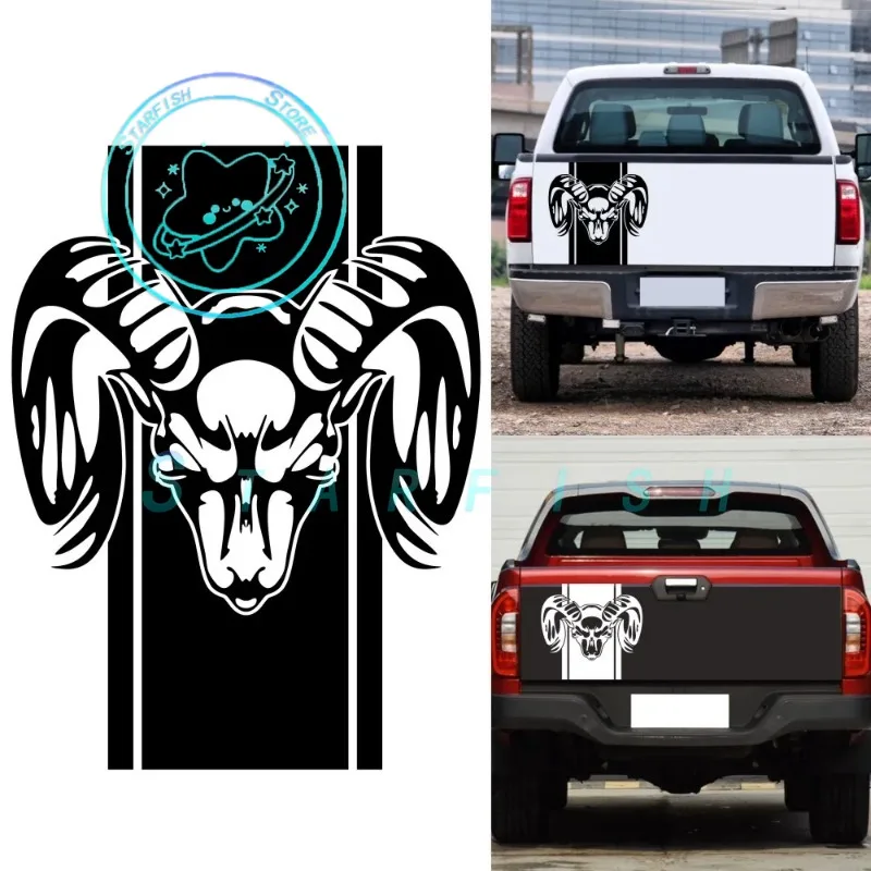 

1PCS Cool Design Stripe Creative Graphic Car Truck Stickers for Dodge Rear Lathe Ram 1500 2500 3500 Rebel Mopar Vinyl Decals