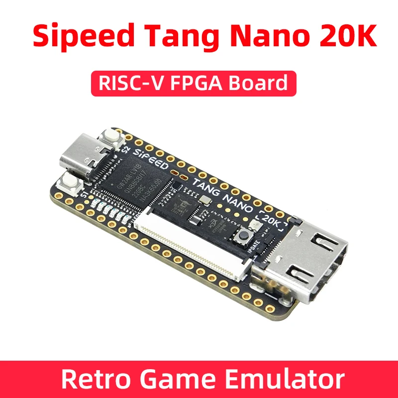 

Sipeed Tang Nano 20K FPGA Макетная плата RISC-V Linux Ретро игровой плеер Поддержка RGB LCD TF-карты 64 Мбит SDRAM 20K LUT4