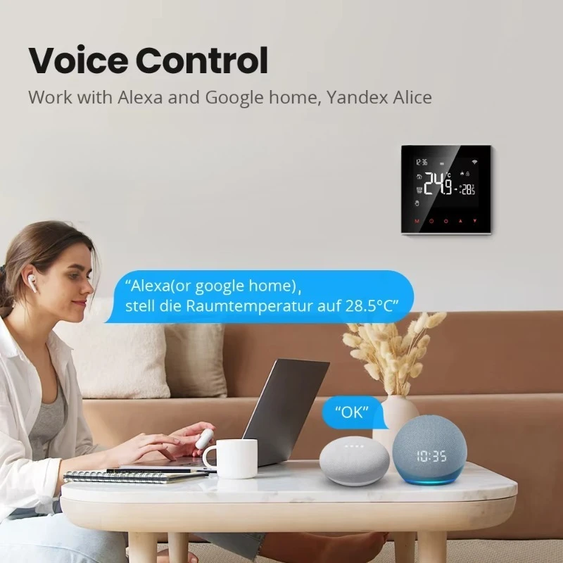 Termostato de aquecimento de piso elétrico Smart Wifi programável programável WT100