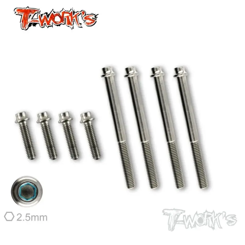 Original T works TP-071 64 Titanium 3.5mm Hex. Socket Head Screw Set ( For HB Racing D817/E817/RGT8/D8T/D815 /D817 V2/D8 Rc part