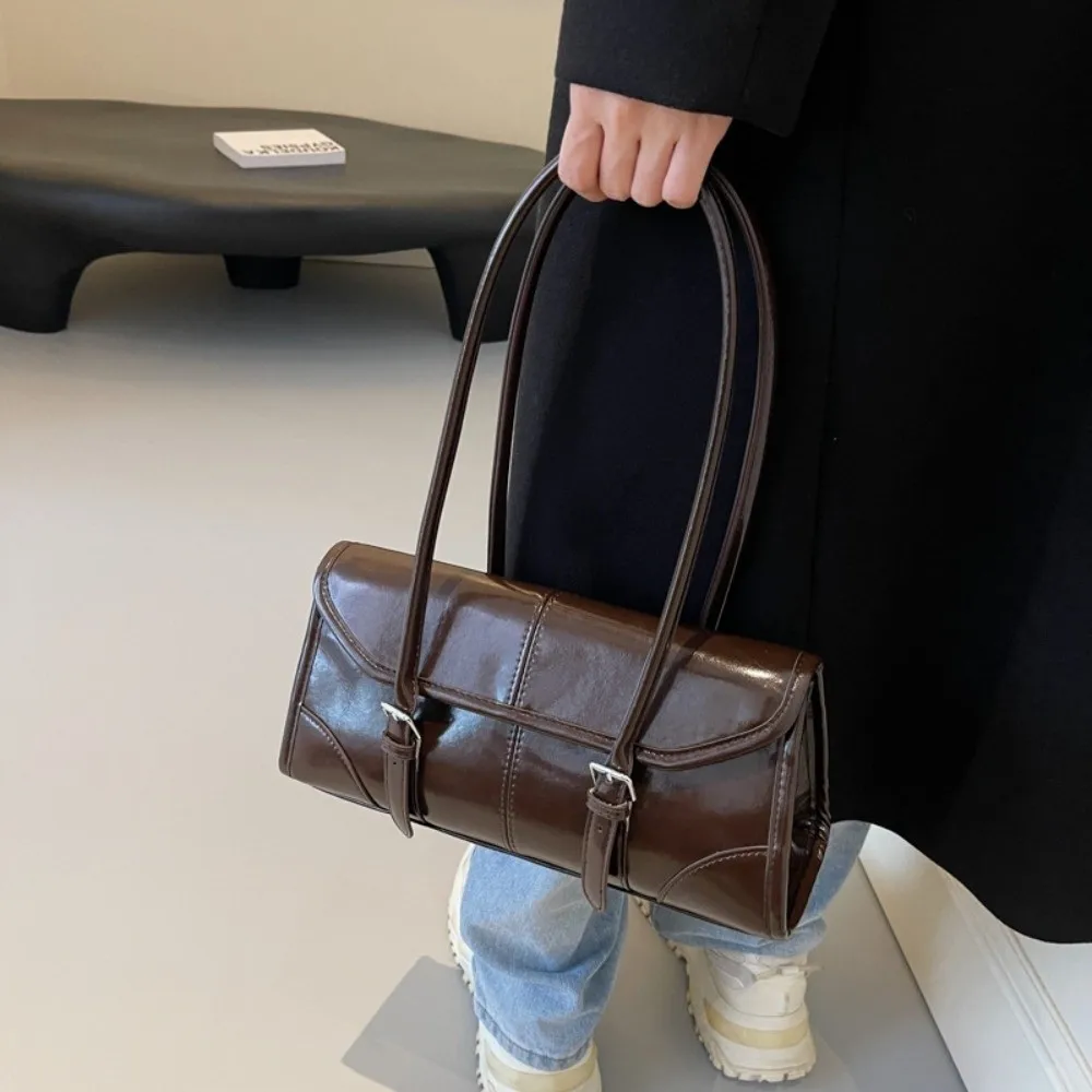

Elegant Square Retro PU Shoulder Bag Messenger Bag Large Capacity PU Underarm Bag Portable All-match Retro Handbag Office