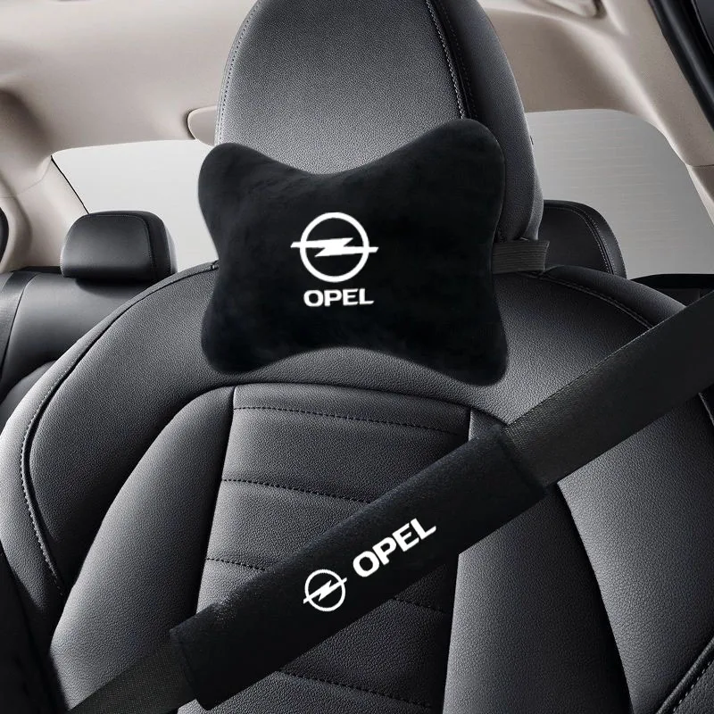 Car Headrest Neck Pillow Seat Belt Shoulder Pad Fit For Opel OPC LINE Astra J H G K Insignia Corsa D B E Mokka Vectra Zafira