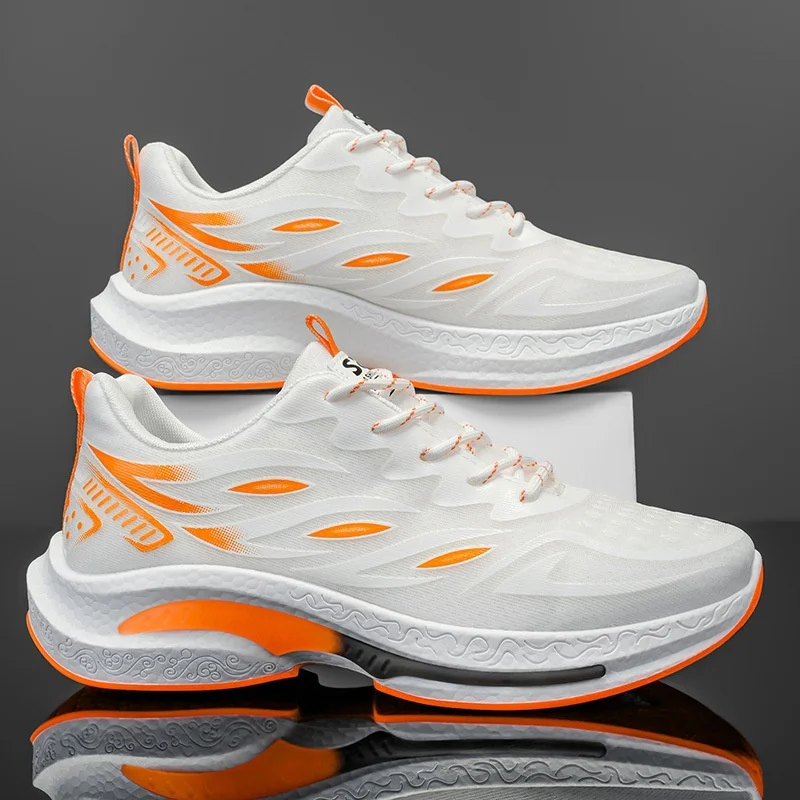 Men's Shoes New Fashion Breathable Casual Comfortable Sports Outdoor Mesh Sneakers Lace-Up Casual Walking Shoes
