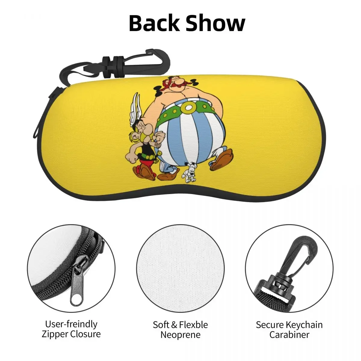 Custom Asterixs And Obelixs Adventure Comic Shell Glasses Case Unisex Cool Eyeglasses Case Sunglasses Protector Box