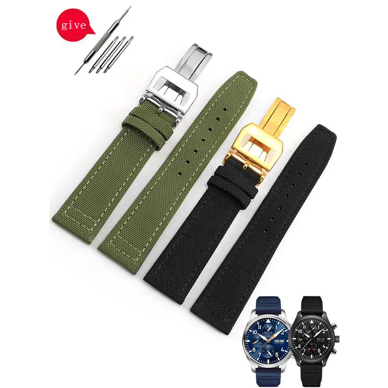 

Selected Quality Nylon Watchstrap For IWC IW388001 IW389101 Waterproof Breathable Canvas Watchband20 21 22mm