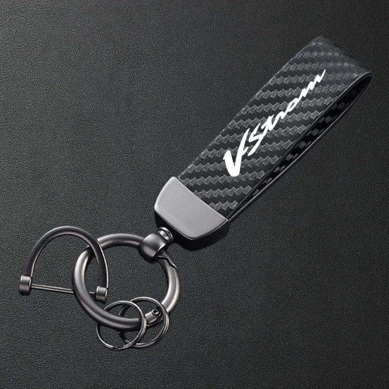 For Suzuki V-Strom DL1050 DL1000 DL800 DL650 DL250 VStrom Accessories Carbon Fiber Textured Leather Keychain Motorcycle Keyring - view 4