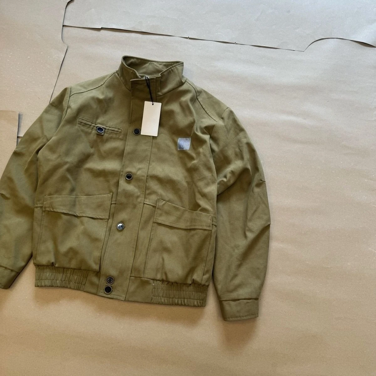 

2025 Early Autumn New Workwear Harrington Canvas Stand Collar Heavyweight Washed Jacket Unisex Couple Coat