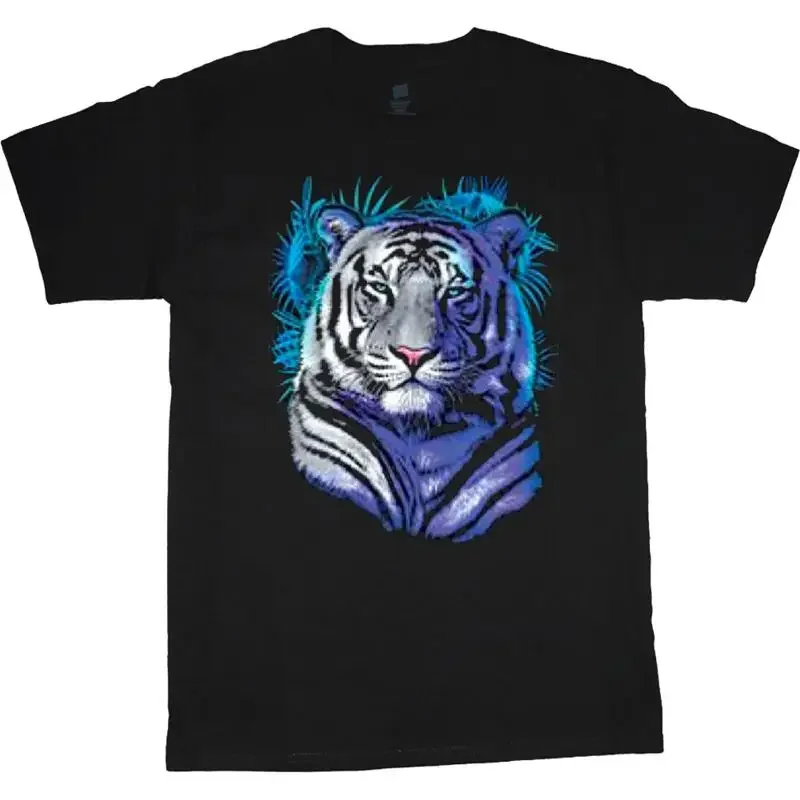 Mens T Shirt White Bengal Tiger