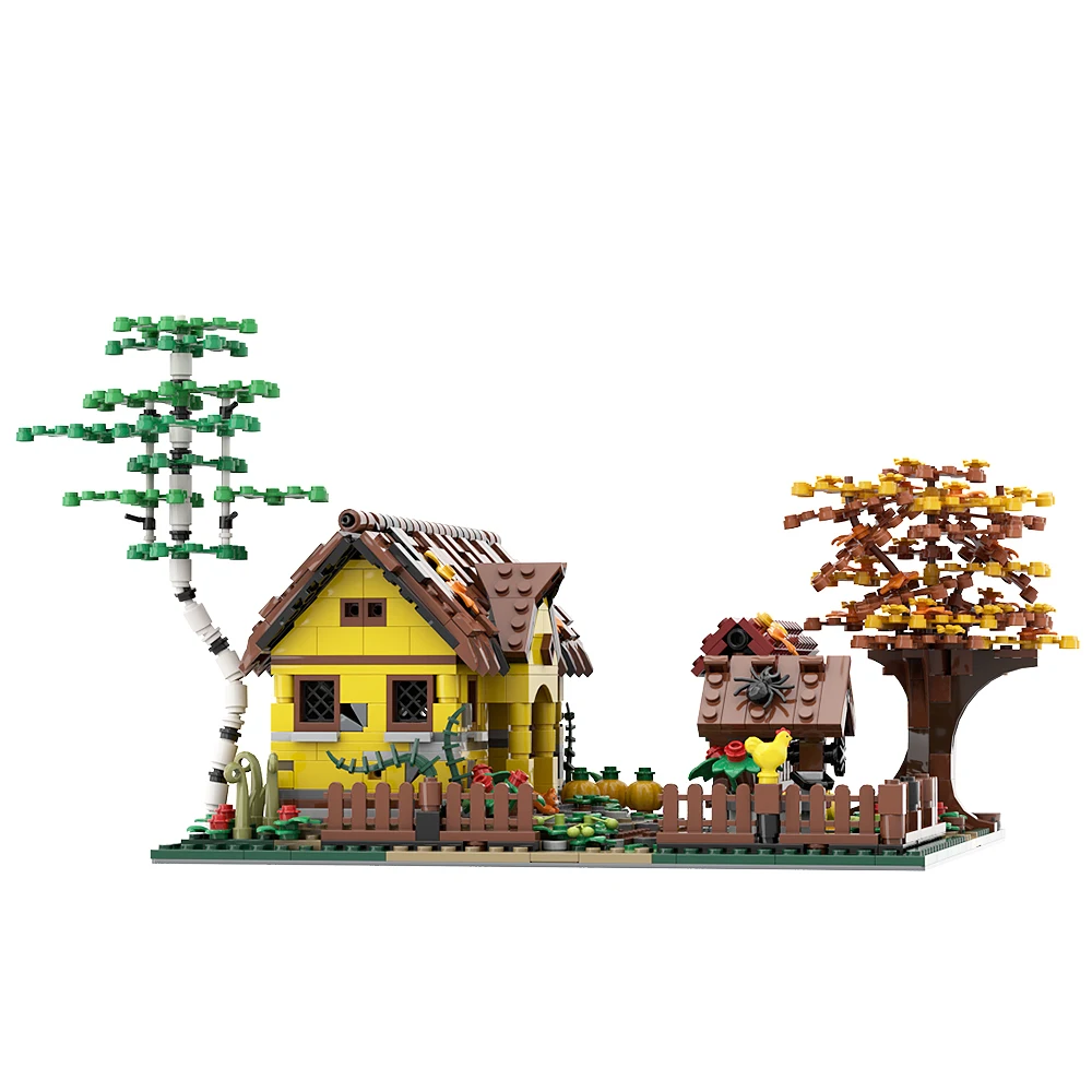 MOC ชนบท Old Country House Building Blocks รุ่น Beautiful Village Villa อิฐเด็กการศึกษาของเล่นเด็กประกอบของขวัญ