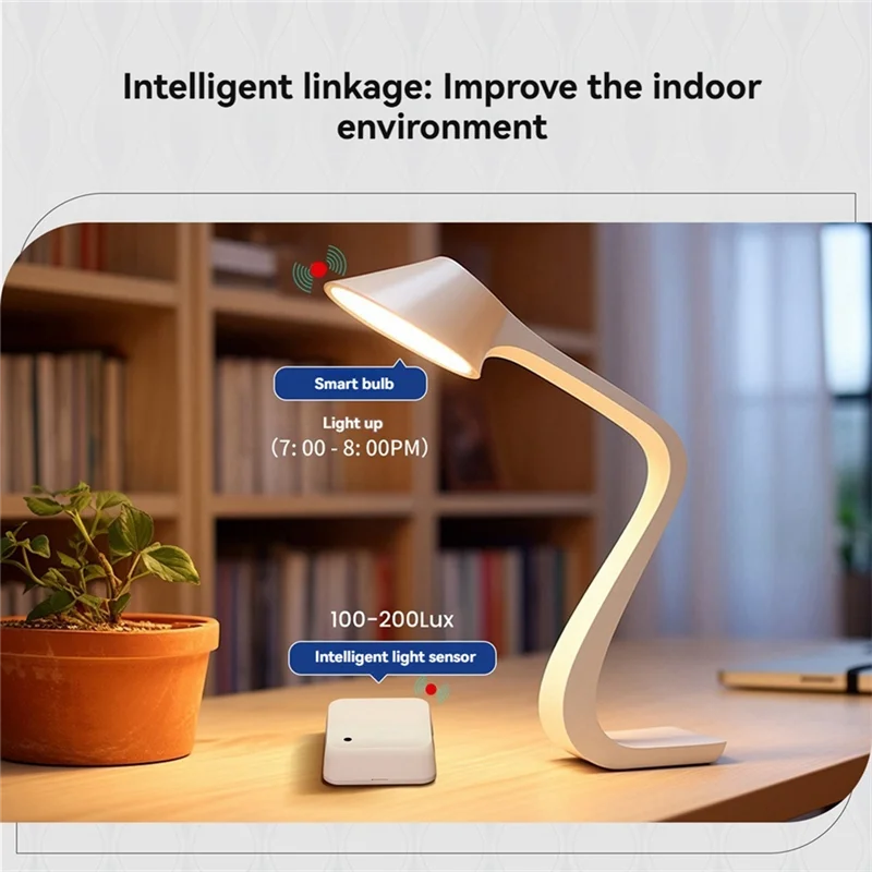 -MEOF Tuya Smart Home Sensor Zigbee Temperature And Humidity Sensor App Remote Monitoring Light Sensor Detector