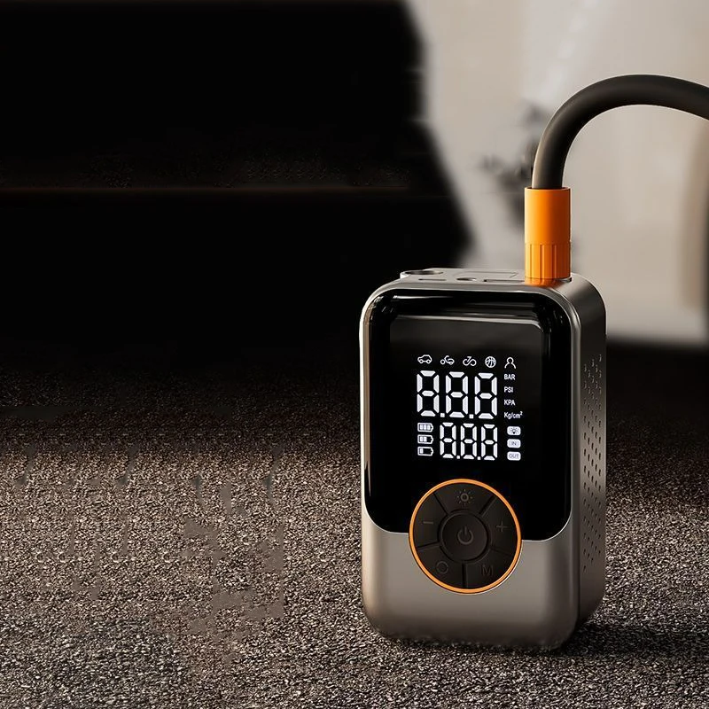 Tragbare Luftpumpe Kabelloser Auto-Reifenfüller Elektrischer Luftkompressor LCD-Display Luftinjektor für Fahrrad Auto Motorrad Reifen Ball – Detail 9