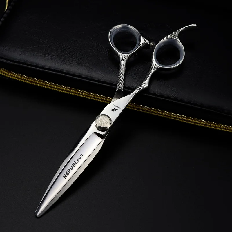 Nepurlson Professional Left Hand Hair Scissors 6.0 Salon Hair Cutting Shears Barber Scissors Professional Hairdressing Scissors