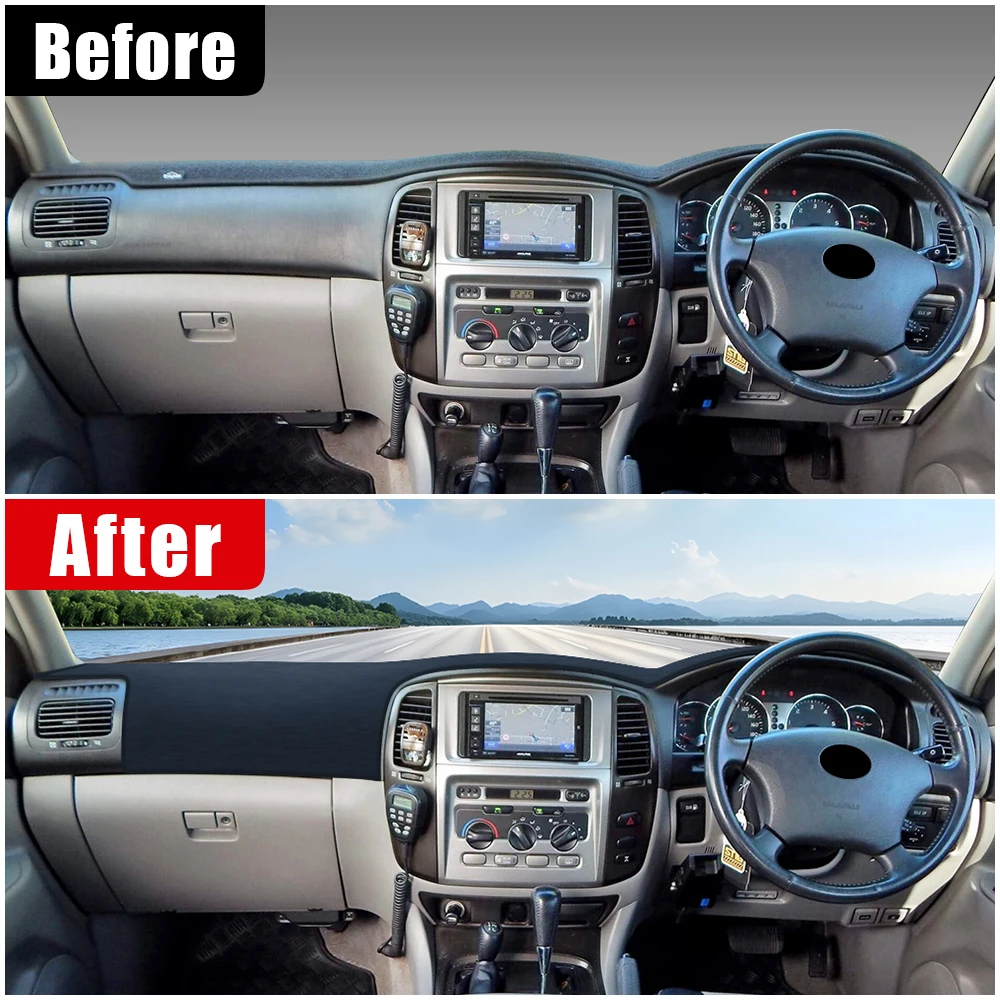 Car Dashboard Cover For Toyota Land Cruiser 100 LC100 1998 - 2000 2001 2002 2003 2004 2005 2006 2007 Sun Shade Pad Accessories