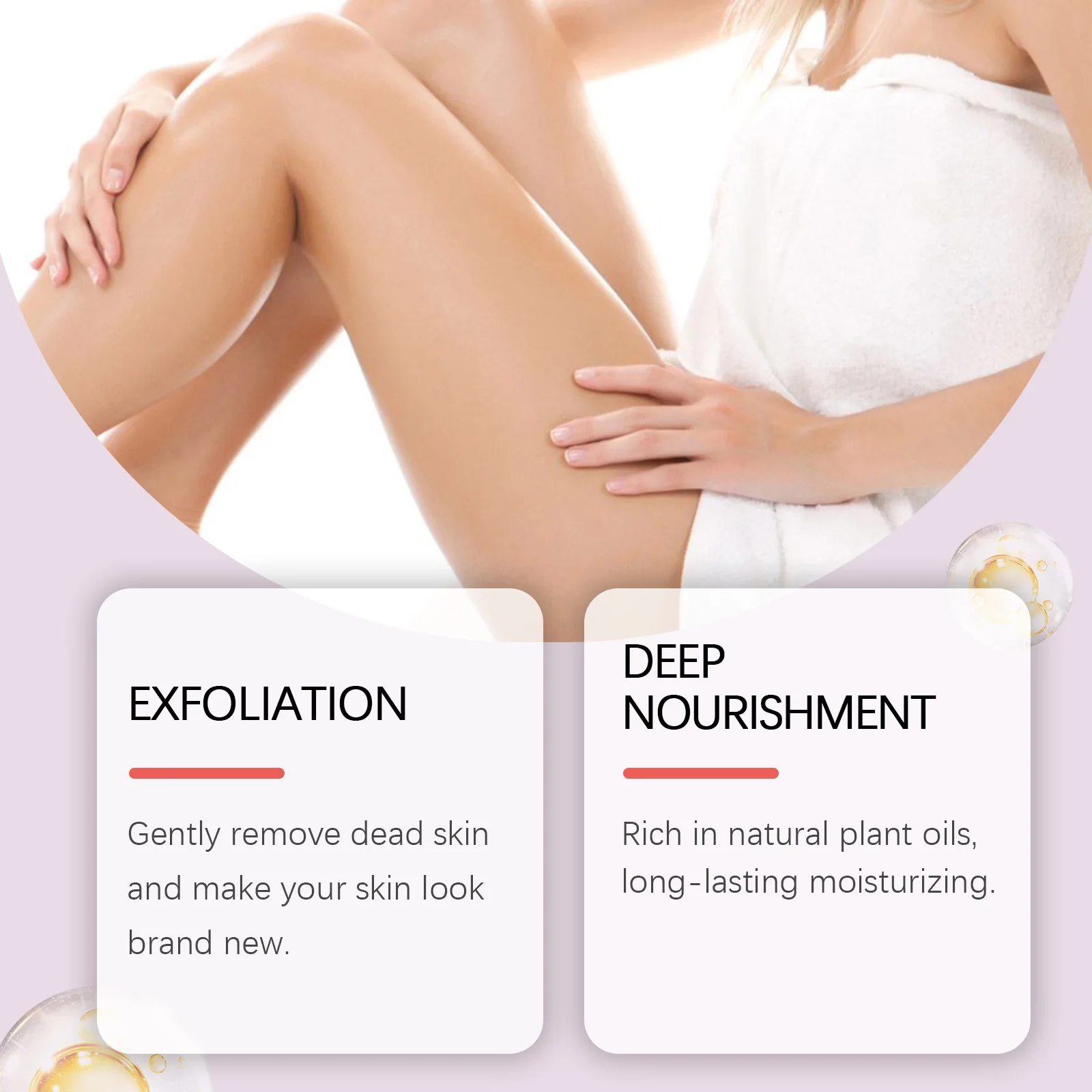 OceAura Body Scrub Delikatny peeling z olejem słonecznikowym i słodkim migdałkowym - nawilżający dla gładkiej skóry, długotrwałe nawilżenie