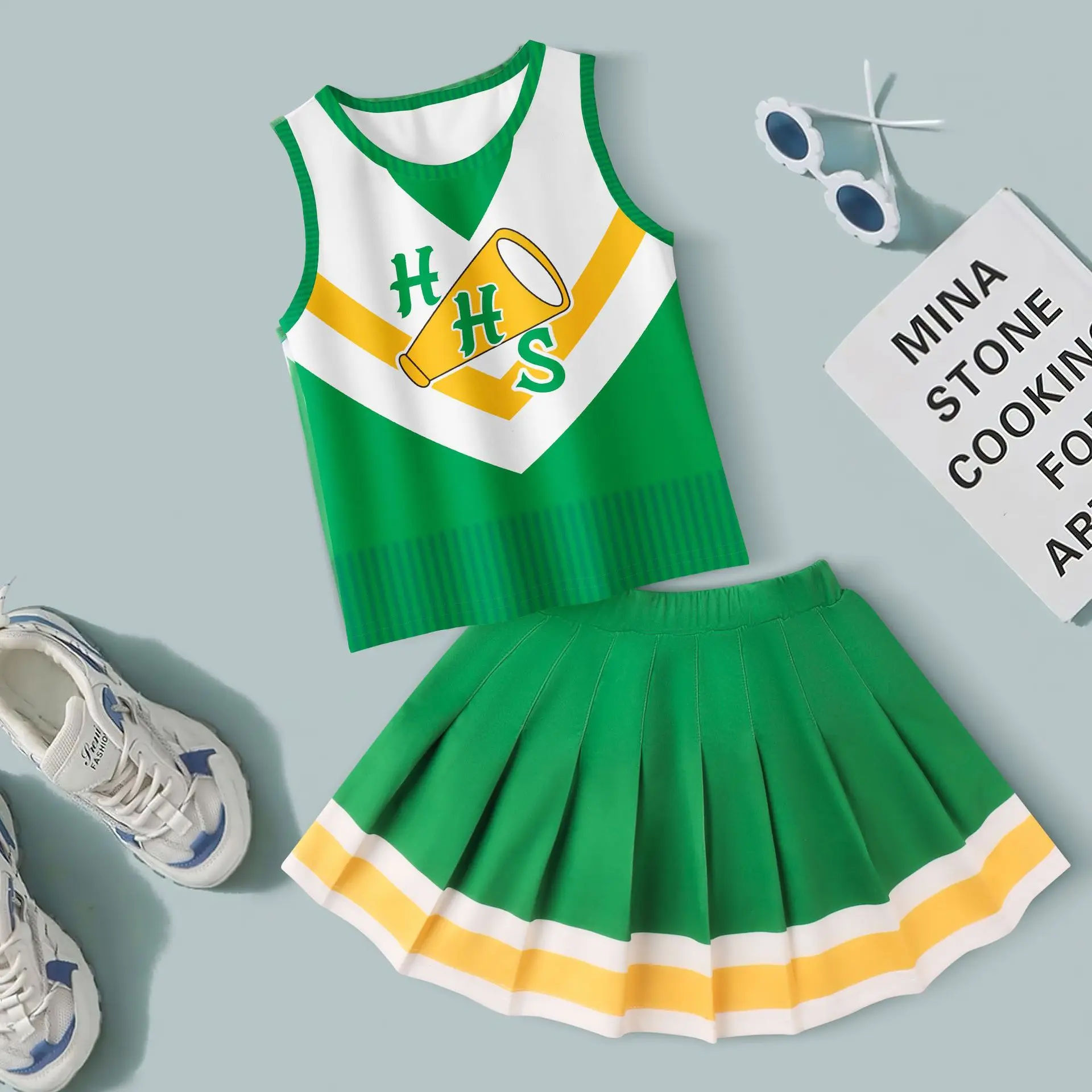 Movie Season 4 Chrissy Cosplay Hawkins High School Cheerleader Uniform Adult Kids Halloween Party Skirt Cosplay