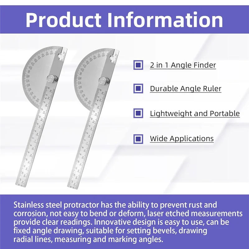 

-A95Z 15-120 Degree Knife Angle Finder And 180 Degrees Protractor Kit Bevel Gauge Angle Gauges Ruler Measuring Tool