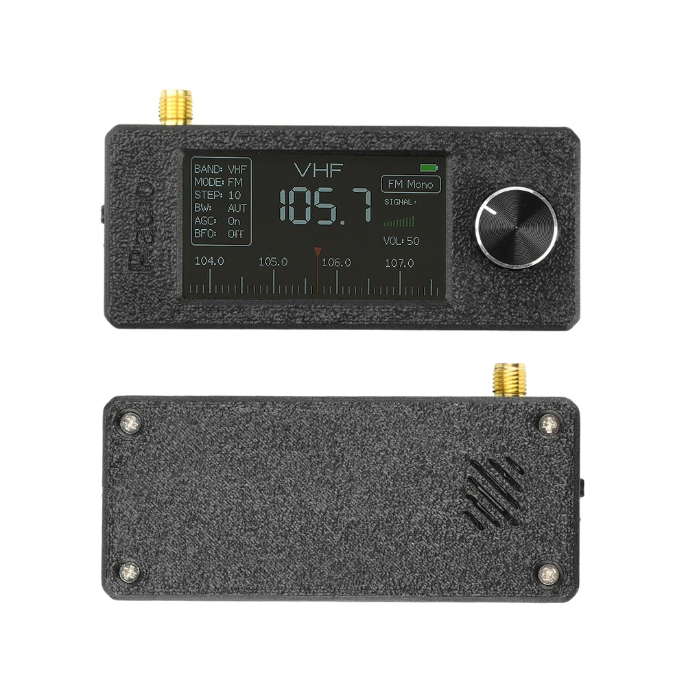 9,9–108 MHz tragbares MINI-Radio, 1,9 Zoll IPS-Farbbildschirm, SI4732 LSB/USB/AM/FM, Allband-Radioempfänger mit Antenne
