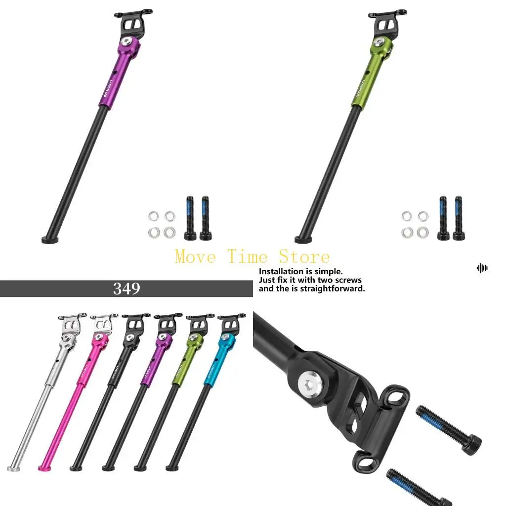 

92ME Triple Folding Side Rear Parking Rack Adjustable Cycling Kickstand Enduring