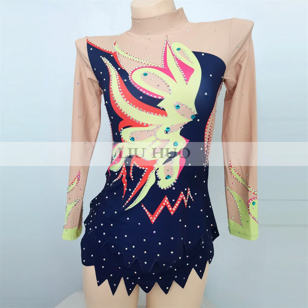 

LIUHUO купальник для художественной гимнастики для аэробики, костюм для взрослых, женщин и девочек, танцевальное платье для соревнований, современный балет, фиолетовый