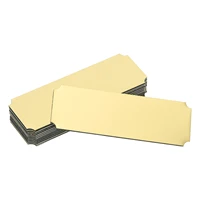 12 Uds. Placas de nombre en blanco placa de nombre de Metal grabada placa de identificación adhesiva fuerte láser aluminio anodizado personalizado para carteles manualidades DIY