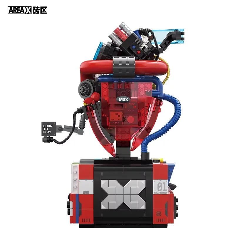 

Конструктор AREAX Brick Zone Cyberpunk: Коллекционная сборная модель Hot Heart, ретро-игровой подарок для мальчиков