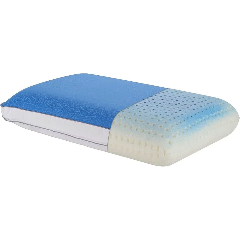 Cooling Gel Memory Foam Pillow - Comfortable and Supportive with Cooling & Breathable Features - Removable Washable Cover, Queen