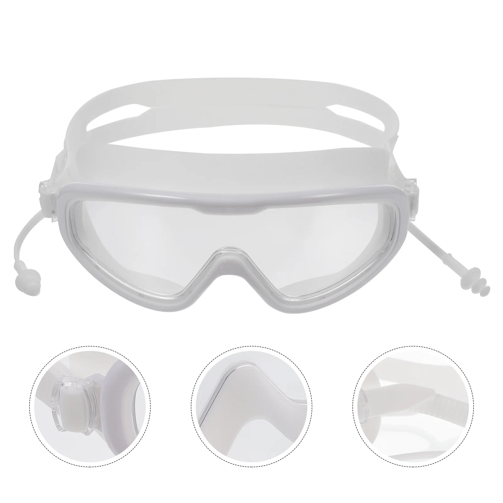 Lunettes de natation haute définition, grand cadre, Anti-buée, PC, étanche, confortable pour adultes