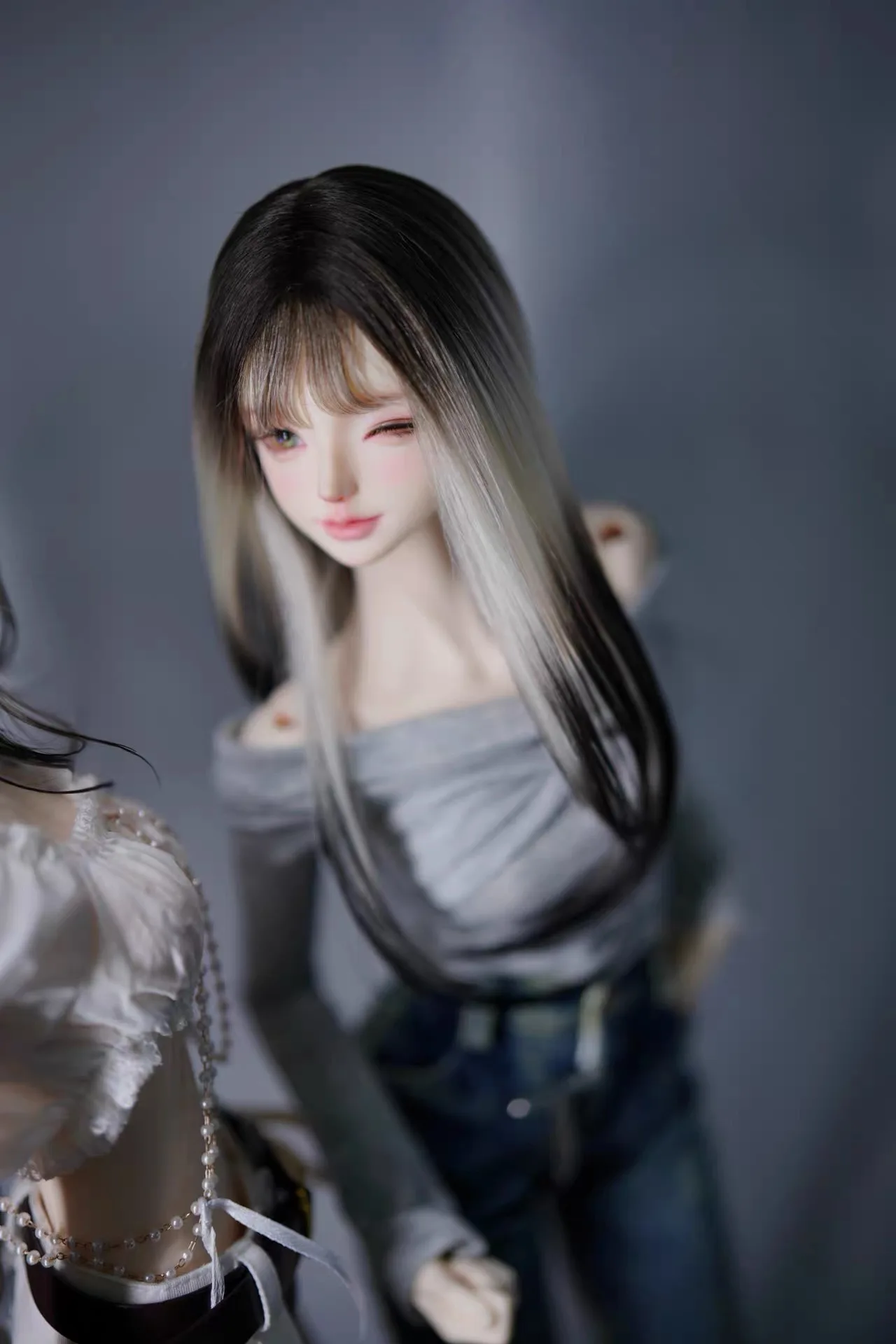 Wigs doll wig mohair wig dyed straight hair doll hair,  doll accessories 1/3 1/4 1/6 BJD wig free shipping