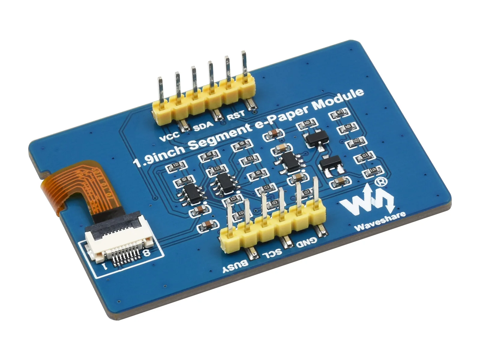 1.9inch Segment e-Paper Module,91 Segments, I2C Bus, Ideal For Temperature And Humidity Meter, Humidifier, Digital Meter