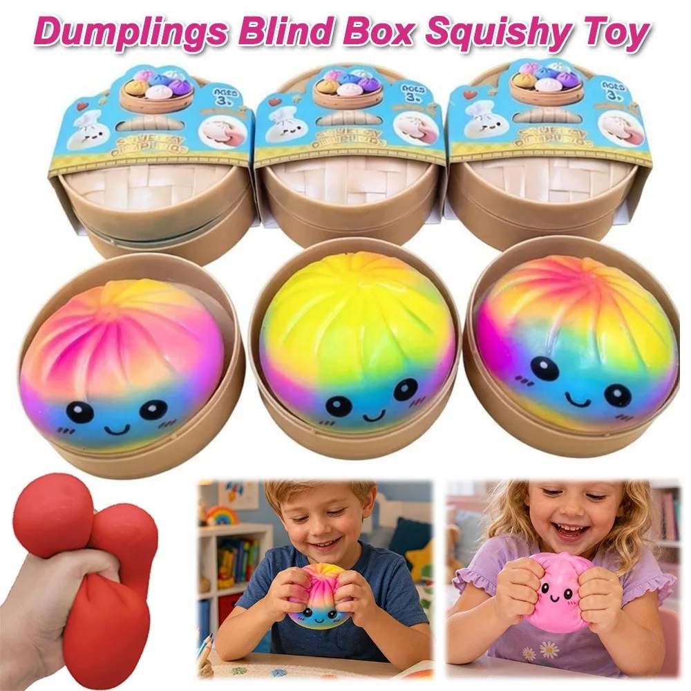 

Glitter Dumplings Squeeze Toy with Steamer Slow Resilience Steamed Stuffed Bun Squeeze Pinch Le Soft Fidget